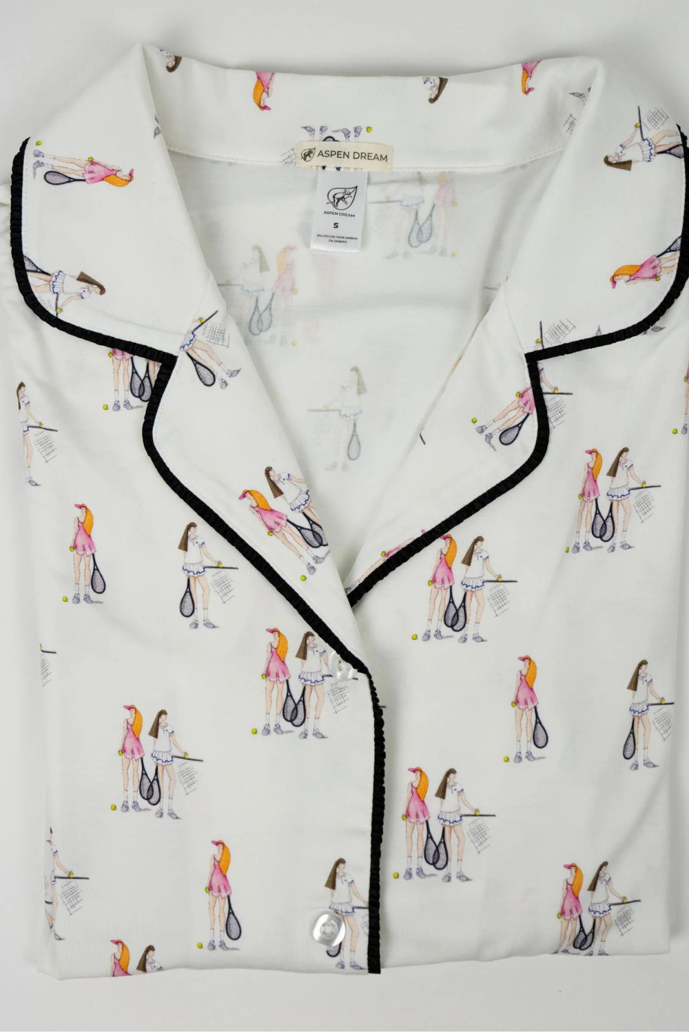 Jolene Tennis Print Short Pajama Set