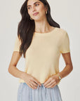 Emerson Short Sleeve Sweater in Honeysuckle