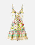 Tie Front Short Dress In the Call of Catalonia