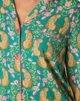Green and Pink Cheetah Long PJ Set