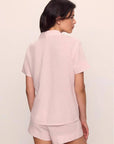 Gisele Rib Relaxed Short PJ Set in Pale Mauve
