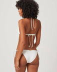 White Triangle Rope Bikini Top and Triangle Bottom Set