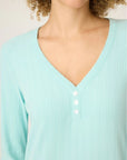 Pointelle Night Shirt in Light Mint