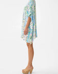 Short Lace Up Kaftan in MidSummer Mosaics