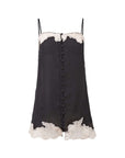 Lace Applique Slip in Black