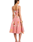 Saba Midi Dress in Peach Floral