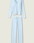 Long Sleeve Lacey PJ Set in Blue Haze