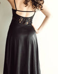 La Divinia Slip Dress in Black
