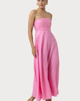 Talia Linen Dress in Blush