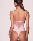 Bianca Lace Bodysuit in Peach Blossom