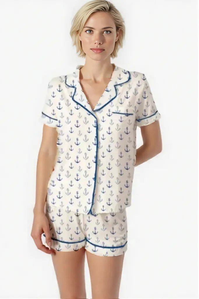 Jolene Anchor Print Short Pajama
