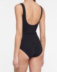 Basics Square Neck One-Piece in Black