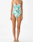 Underwire Molded Cup One Piece Swimsuit in Balearic Bebe