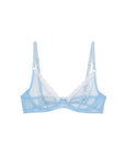 Sheer Tulle Demi Bra in Light Sky