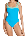 Mira Round Neck Silent Underwire in Turquoise/Seagreen