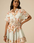 Ezra Short Sleeve Dress in Blue