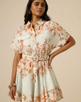 Ezra Short Sleeve Dress in Blue