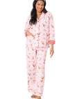 Holiday Cocktails Flannel Long PJ Set