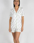Jolene Pineapple Print Short PJ Set