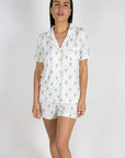Jolene Pineapple Print Short PJ Set