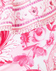 Tie Front Tri Bikini in Livin La Vida Rosa