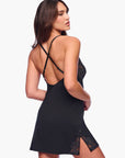 Romanza Slip Dress in Black