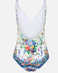 Wired V-Neck One Piece in Tiles Darls