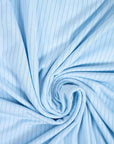 Cannes Pinstripe Long Set in Cool Blue