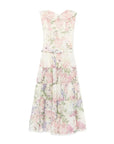 Long Dress Danny in Cream Botanic