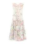 Long Dress Danny in Cream Botanic