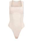 Organic Cotton Scoop Neck Bodysuit in Ivory