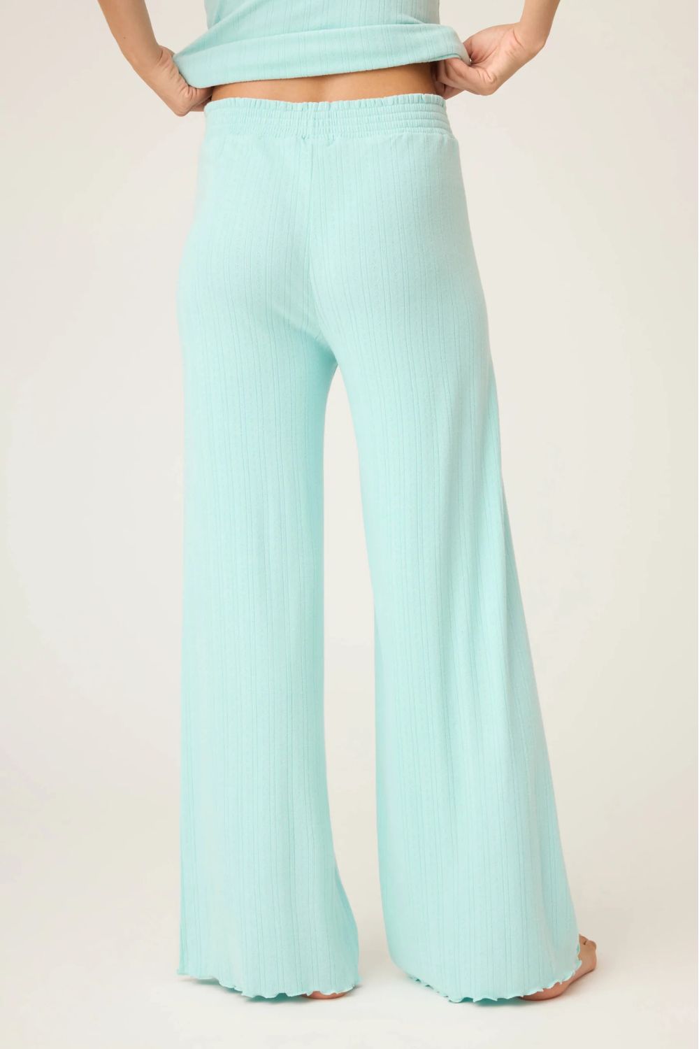 Pointelle Long PJ Set in Light Mint