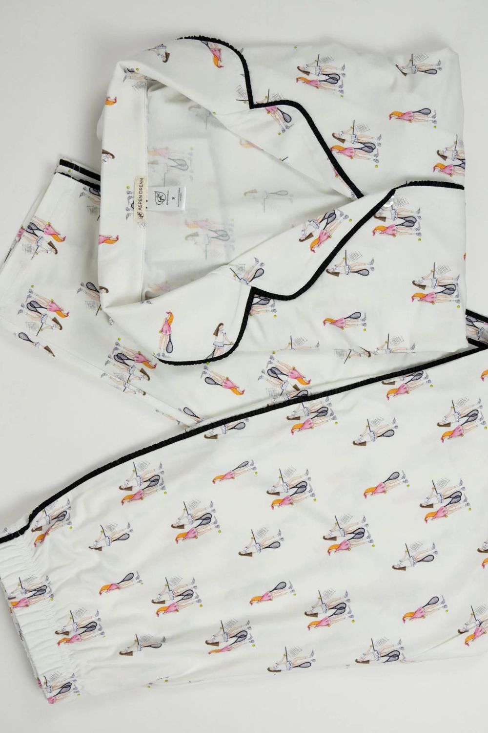 Jolene Tennis Print Long PJ Set
