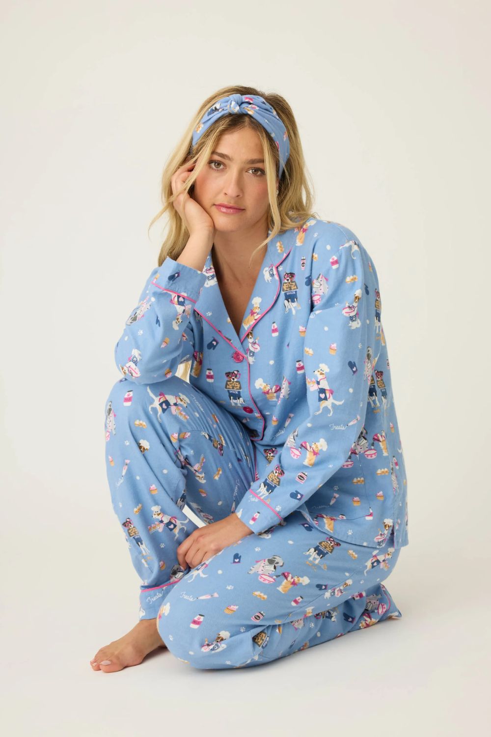 Baked Woof Love Flannel Long PJ Set