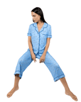 Jolene Cropped Pajama Set in Antigua