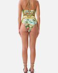 Halter Neck One-Piece Swimsuit in Wanderlust Empire