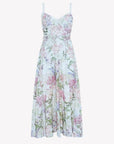 Chrissy Long Dress in Blue Botanic