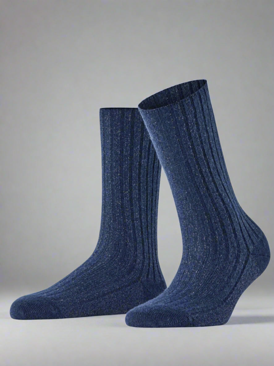 Cosy Wool Ribbed Glitter Boot Socks