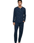 Henry Men's Long PJ Set in Forest Pine Navy