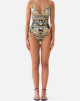 High Tri One-Piece Swimsuit in Palace Zoology