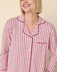 Holiday Stripe Pima Knit Long-Sleeved Pajama Set