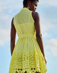 Lace Collared Dress in Yellow