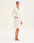 Ninon Long Robe in Craie