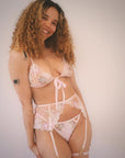 Willow Garter Belt in Soft Pink