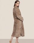 Renew Plush Long Robe in Toffee
