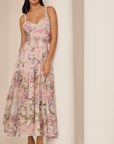Iraso Long Dress in Pink Botanic