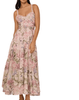 Iraso Long Dress in Pink Botanic