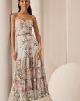 Long Dress Danny in Blue Botanic