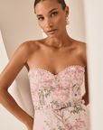 Long Dress Danny in Pink Botanic