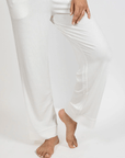 Cannes Pinstripe Long Set in Off-White